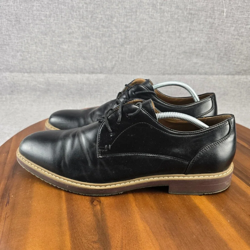 Nunn Bush Mens Dress Shoes Black Leather‎ Oxfords Lace Up Comfort Size 11.5M